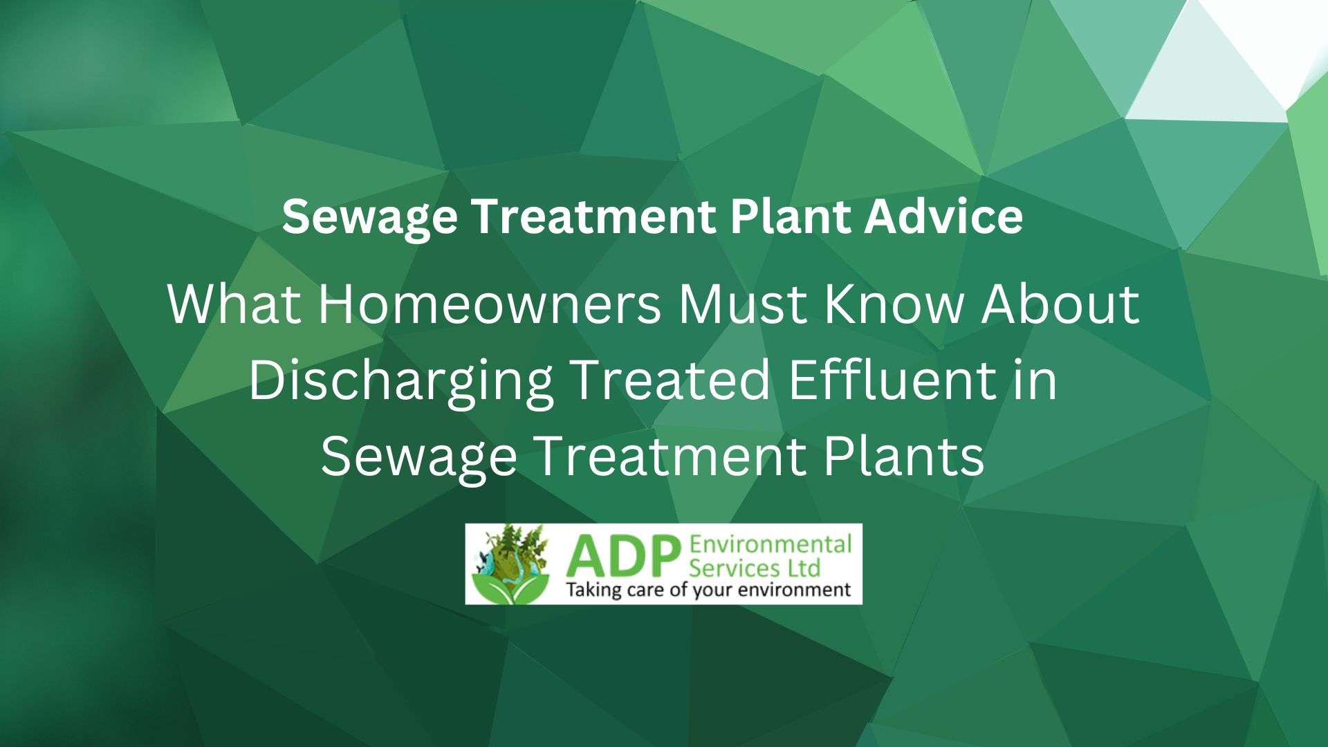 What Homeowners Must Know About Discharging Treated Effluent in Sewage Treatment Plants